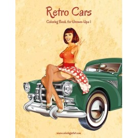Retro Cars Coloring Book For Grown-Ups 1