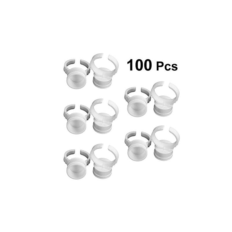 HEALIFTY 100pcs Medium Disposable Pigment Ink Eyebrow Tattoo Tattoo (White)