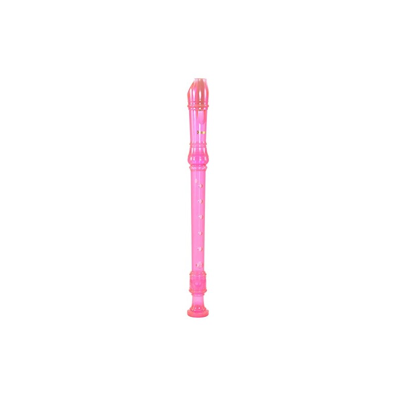 Recorder Workshop 301TPK Descant Recorder, Transparent Pink