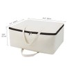 2-Pack Heavy Duty Canvas Cotton Storage Bags for King/Queen Duvets
