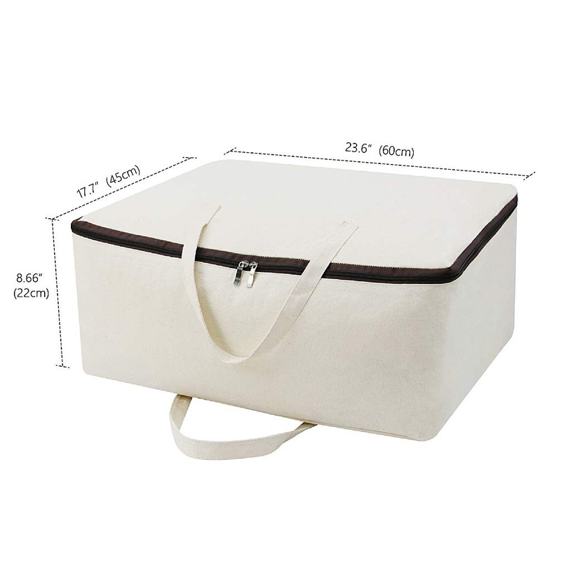 2-Pack Heavy Duty Canvas Cotton Storage Bags for King/Queen Duvets