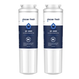 GLACIER FRESH UKF8001 Compatible with Whirlpool Refrigerator Water Filter 4, EDR4RXD1, EveryDrop Filter 4, 4396395, Maytag UKF8001, UKF8001AXX, WHR4RXD1, KAD4RXD1, 46-9006, Puriclean II, Pack of 2