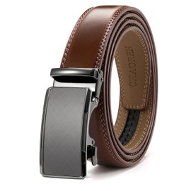 CHAOREN Ratchet Belts for Men - Mens Dress Belt 1 1/4" Mens Belts Leather - Precise Adjustable Belt for Casual Jeans