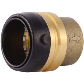SharkBite 1-1/4 Inch Push Cap, Push to Connect Brass Plumbing Fitting, PEX Pipe, Copper, CPVC, PE-RT, HDPE, UXL0435