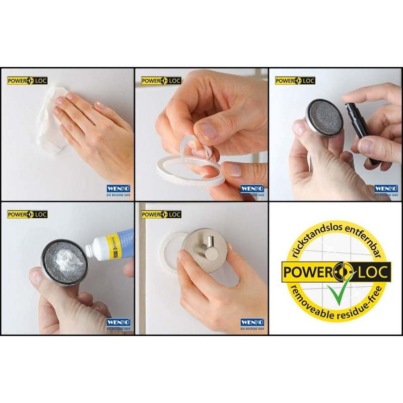 Wenko 20645100 PowerLoc base for Premium & Classic Fixing without