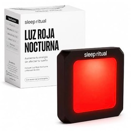 Sleep Ritual Luz Roja Guia de 620nm para usar de noche en recamara o pasillo. Lampara nocturna con sensor de luminosidad para Iluminar, buro, baño y p