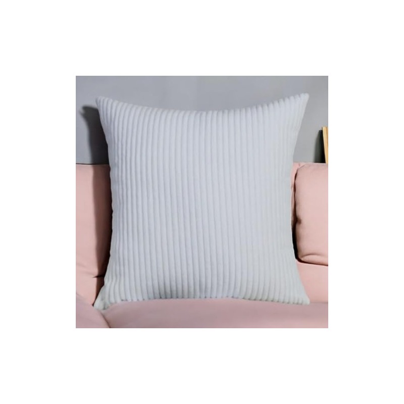Seechoo Corduroy Cushion Covers, Set of 2, 45 x 45