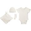 Barefoot Dreams CozyChic Ultra Lite Eyelet Baby Bundle-4 Pcs, Sand
