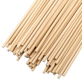 VQRTKS Wood Dowel Rods, Wooden Dowels 50 Pcs Craft Sticks Natural Wooden Sticks for Craft Projects (5mm Diameter, 30cm Long)