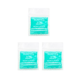 JMU Clear Orthodontic Elastics 3/16 Heavy, 300 Pack Orthodontic Rubber Bands Latex Free Intraoral Elastic Bands Dental Rubber Bands Made in USA