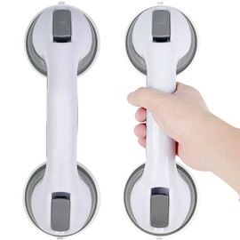Pack of 2 Shower Handles, No Drilling, Grab Bars for Seniors, Bath Handle, Shower Handle with Suction Cup
