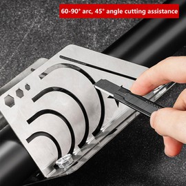 Hayaww 45° Gummi-Isolierungsrohrschneider Rohren Schneidewerkzeug aus Effiziente Rohrschneider Isolierrohrschneider Rostfreier Isolierrohrschneider Verstellbare Schneidehilfe für Isolierrohre (A)