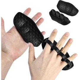 Rubber Gym Fingerless Workout Grips, 2Pcs Rubber Hand Protector Gloves for Weight Lifting,Hand Protector Fingerless Barbell Pads, Anti-Slip Lifting Grips for Men Women