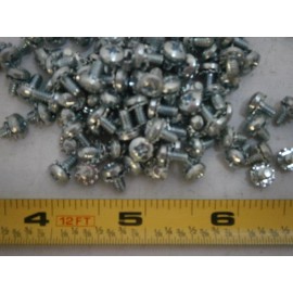 - unknown - Machine Screws 6/32 x 1/4 Phillips Pan Head Sems Ext Steel Zinc Lot of 75 #2555