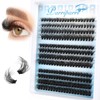 Fluffy Cluster Lashes 40D+50D+60D Individual Eyelashes 240Pcs Wispy Volume Lashes