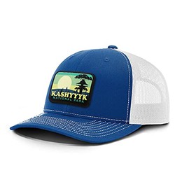 Kashyyyk National Park Patch - Cotton Snapback Hat - Breathable Mesh Side for Casual Wear & Outdoor Activities - Baseball Cap Women and Men (Royal Blue/White Mesh)