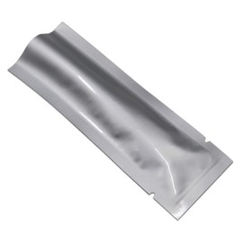 PABCK 100 Pcs 1.57x5.51 inch (Inside Size 1.18x5.12 inch) Coffee Food Storage Heat Sealable 3.34mil Mylar Pure Foil Bag Vacuum Pouch for Sampling Packaging Aluminum Foil Package