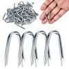 Steel Wire Fencing Staples 50Pcs Galvanized U Shaped Nails 1-1/4''