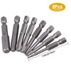 CODIRATO 8 PCS Hex Shank Magnetic Screwdriver Bits, Inner Hexagon