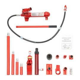 CUBELLIN 6T Porta Power Hydraulic Jack Auto Body Frame Repair Kit Portable Hydraulic Ram Heavy Duty 125mm/ 4 7/8inch Lift Ram Kit for Car, Truck
