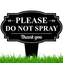 Please Do Not Spray Sign, 17"x17", Heavy Duty Integrated Ground Stakes, Indoor/Outdoor Use, Rust Free Aluminum Composite, Made in USA by My Sign center