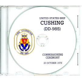 USS Cushing DD 985 Commissioning Program 1979 United States Navy Plank Owners