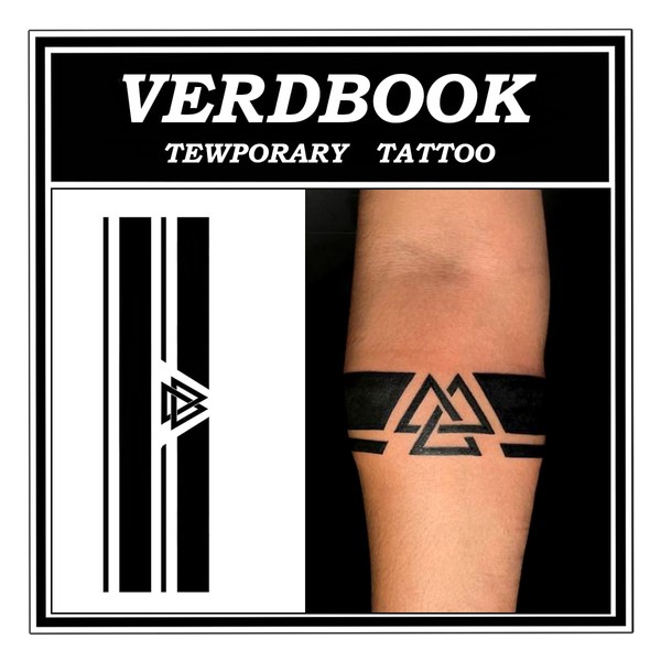 VERDBOOK Waterproof Temporary Tattoos: 2-Sheet Tattoo Kit with Realistic Body