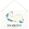 Mr. & Mrs. Panda Personalisiertes Deko Schild Einhorn Schnuller DIN