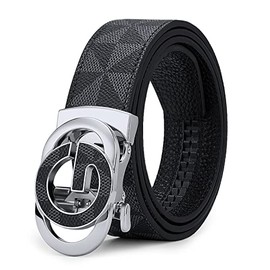 VANNANBA Mens Ratchet Belt Fashion Casual Leather Designer Belts with Automatic Buckle