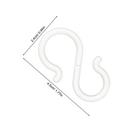 Gatuida 20pcs Clear S Hooks for Hanging Multi Functional Transparent Hooks for Organizing Tags Bags and Kitchen Tools for Supermarket Shelves and Car Use