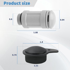 12363 12373 Air Jet Valve & Air Jet Valve Cap Compatible with Intex 26165EH, 26167EH, 26175EH, 26183MW, 26191CA, 26191EH, 26193EH