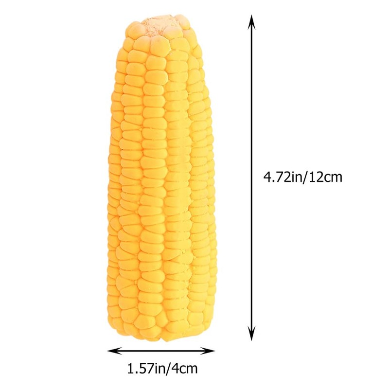 Angoily Puppy Corn, 3PCS Yellow Corn Dog Toy Dog Latex