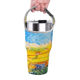 Tumbler 30oz Carrier Holder Pouch with Shoulder Strap, Fit for YETI, Rtic, Atlin, Ozark Trail, Rambler 30 oz Insulated Tumbler Coffee Cup, Neoprene Sleeve with Carrying Handle - 2 Styles