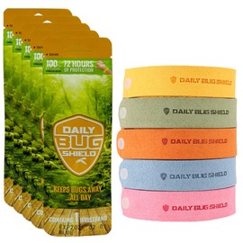 Pulseras Naturales Repelentes – Pack de 5 | Para Niños y Adultos | Uso en Interiores y Exteriores | Ideal para Jardín, Picnic, Camping o Patio