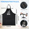 GOTRUST Pack of 2 BBQ Aprons for Men, Black Cooking