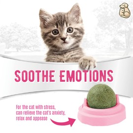 JETDROP Catnip Ball with Dome Cover, Natural Toy for Cats, 2 Units, Soft and Durable Balls, Encourages Exercise and Eases Anxiety.(Blue)