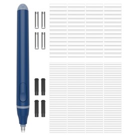 Foyucool Electric Eraser, Automatic Pencil Eraser with 220 Eraser Refills, 2 Eraser Sizes, Battery Operated, Comfort Grip Art Eraser for Drawing, Ideal for Artists, Students, Sketch, Engineers, Blue