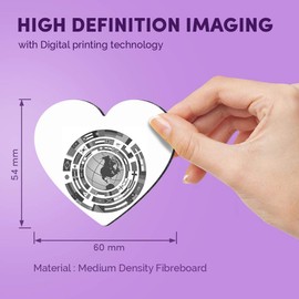 1 x Heart MDF Magnets - Earth Globe Flags Map Travel 41901