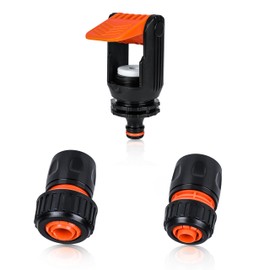 ABAZO Tap Adapter for Kitchen Tap - Universal Hose Connection Tap with Quick Connector for 1/2 Inch and 3/4 Inch Hoses - Robust and Corrosion Resistant - For Kitchen and Garden