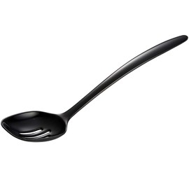 Gourmac Hutzler 12 Inch Melamine Slotted Spoon, Black