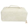 Makeup Cosmetic Bag Large Capacity Embossed Pattern Multifunctional Divider PU