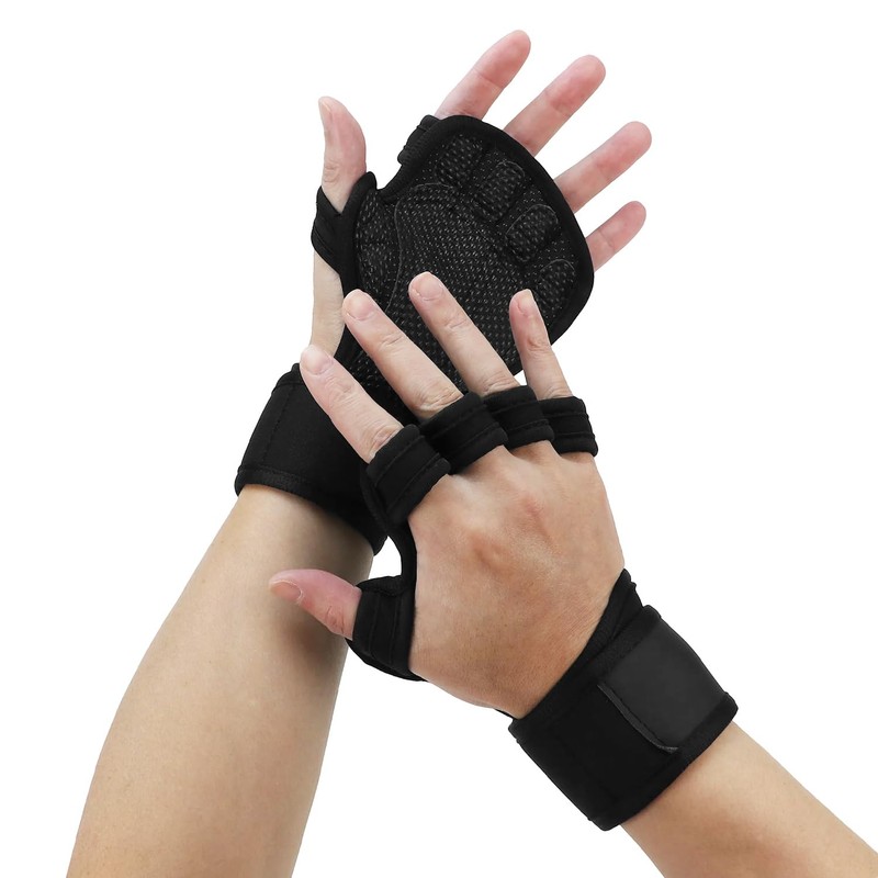 QWORK® Workout Gloves Gym Gloves for Weightlifting, Pull Ups, Cross