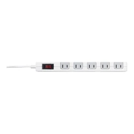BUFFALO BSTAPSD21015WH 2-Pin Power Strip, 10-Outlet Type, Lightning Surge Prevention/Central Switch, 3.9 ft (1.5 m), White