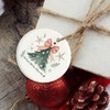 Cute Pink Bow Christmas Tree Ceramic Ornaments, Preppy Cute Decor