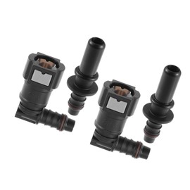 Motoforti Universal Fuel Hose Quick Release Connector, 9.89mm SAE to 10.5mm, Nylon, Black, 2 Set