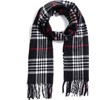 Classic Cashmere Feel Winter Scarf Super Soft Collection (BLACK PLAID)