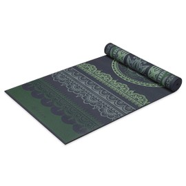 Gaiam Yoga Mat Premium Print Reversible Extra Thick Non Slip Exercise & Fitness Mat for All Types of Yoga, Pilates & Floor Workouts, Boho Folk, 6mm