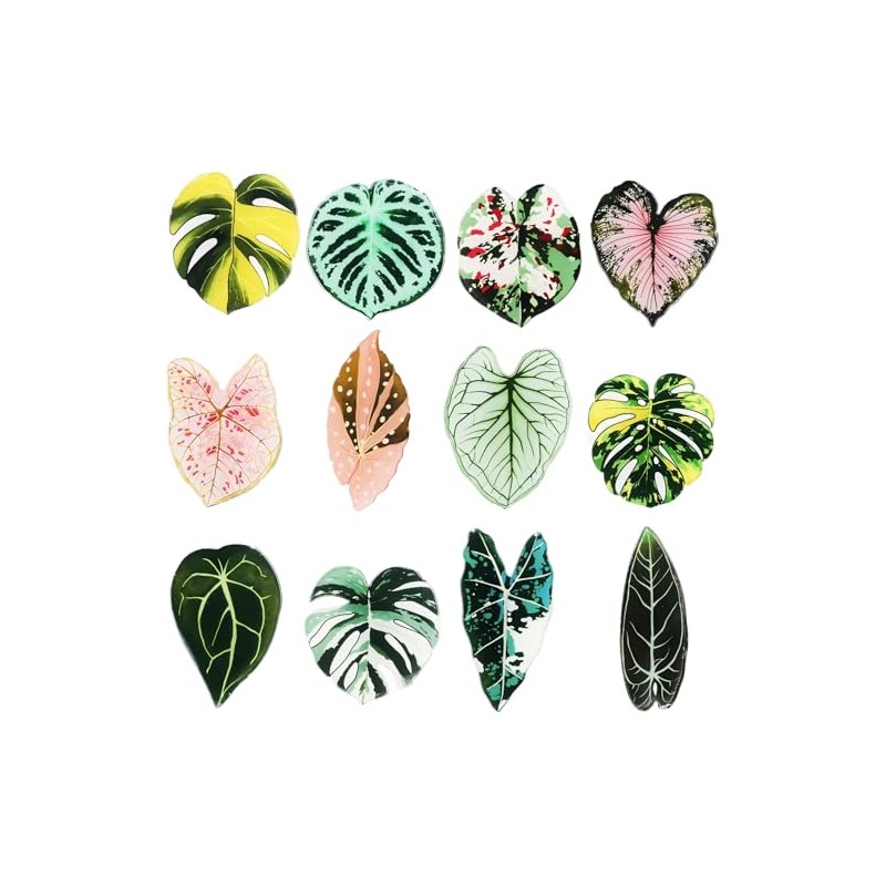 Plant Fridge Magnets,12pcs Leaf Shaped Decorative Magnet,Leaf Magnets for Fridge,Perfectfor