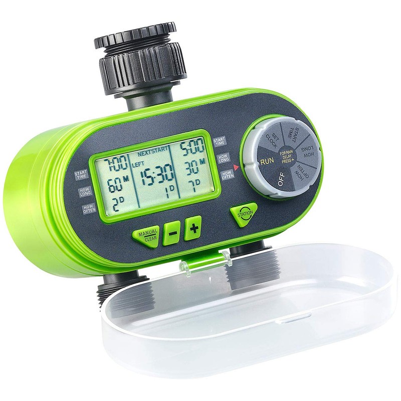 Royal Gardineer Rain Sensor Irrigation: Digital Irrigation Computer with Display,