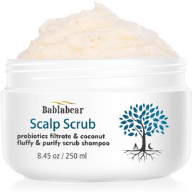 Bablabear- Exfoliante para el cuero cabelludo, tratamiento para la picazón del cuero cabelludo y la caspa, exfoliante para el cabello, exfoliante para el cabello sin sulfatos para calmar